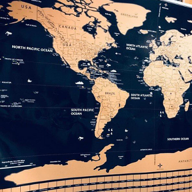 Carte du monde à gratter.