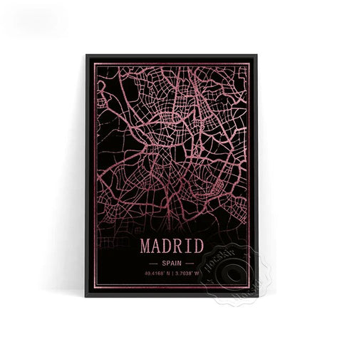 Carte Du Monde Déco Madrid