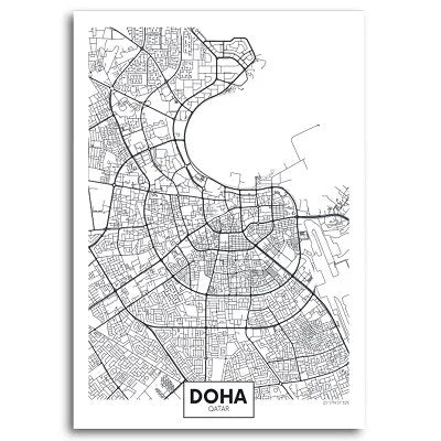 Carte Du Monde Déco Doha