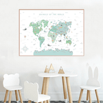 Carte du monde enfant déco antoine.