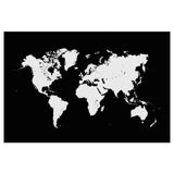 Carte du monde en tableau noir et blanc sublime.
