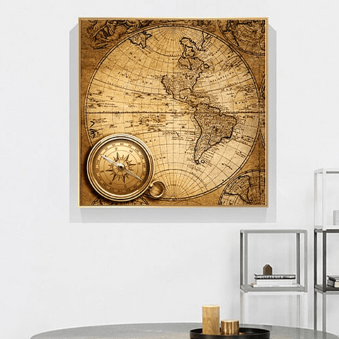 Carte du monde vintage sibine.