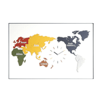 Horloge murale carte du monde tendance.