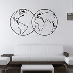 Sticker carte du monde voyageur.
