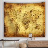 Carte du monde en toile vintage.