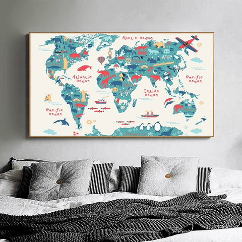 Carte du monde enfant célia.