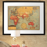 Carte du monde vintage katia.