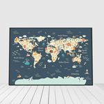 Carte du monde enfant diego.