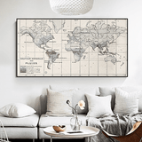 Carte du monde vintage éloise.