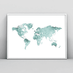 Poster planisphère du monde.