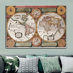 Carte du monde vintage chloé.