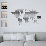 Sticker carte du monde bonhomme.