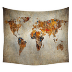 Carte du monde ancienne sur toile originale déco.