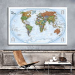 Poster mural carte du monde décoratif.
