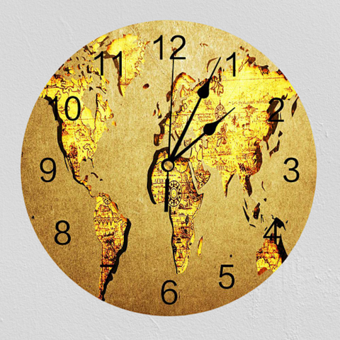 Horloge mondiale map.