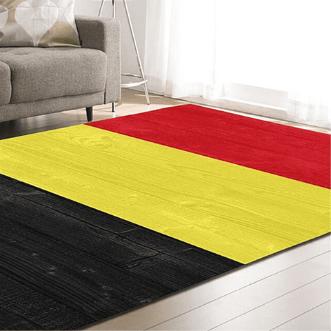 Tapis carte du monde drapeau belgique.