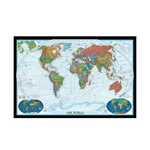 Poster mural carte du monde pour déco.