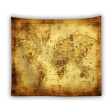 Carte du monde en toile rétro.