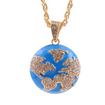 Collier mappemonde or strass.
