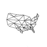Carte du monde métal arthur USA.