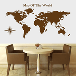 Carte monde stickers colorée café.