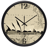 Horloge map monde de l'Australie.