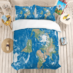 Parure de lit carte du monde.