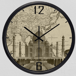 Horloge map monde inde.