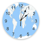 Horloge planisphère couleur bleue.