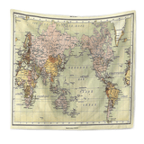 Carte du monde sur toile classique déco.