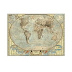 Carte du monde vintage nathan déco.