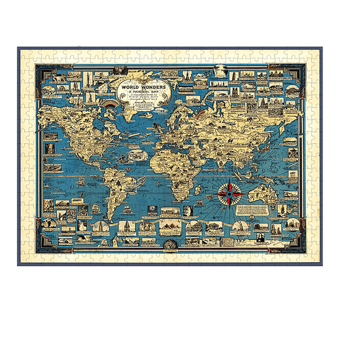 Carte du monde en puzzle.