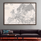 Carte du monde vintage déco europe.
