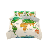 Housse de couette carte du monde atypique.