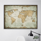 Carte du monde vintage serene.