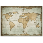 Carte du monde vintage serena déco.