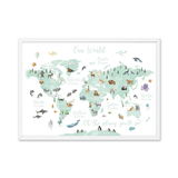 Carte du monde enfant Léna.