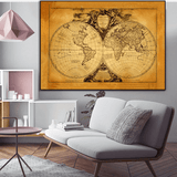 Carte du monde vintage monica décoration.