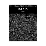 Carte Du Monde Déco Paris Noire