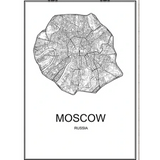 Carte du Monde Déco Ville Blanche Moscou