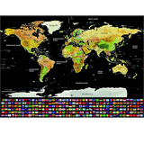 Carte du Monde à Gratter Grand Format Brillante