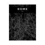 Carte Du Monde Déco Rome Noire