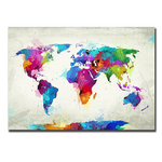 Carte du monde décoration moderne couleurs