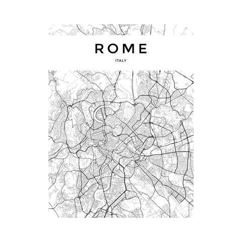 Carte Du Monde Rome Blanche