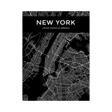 Carte Du Monde Déco New York Noire