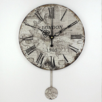 Horloge Avec Carte Du Monde Vintage Pendule