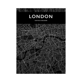 Carte Du Monde Déco Londres Noire