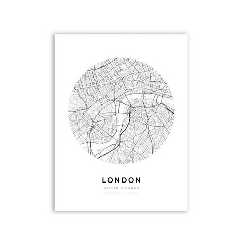 Carte Du Monde Déco London Sphère