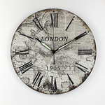 Horloge Carte Du Monde Rétro Londres