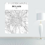 Carte Du Monde Déco Milan Blanche